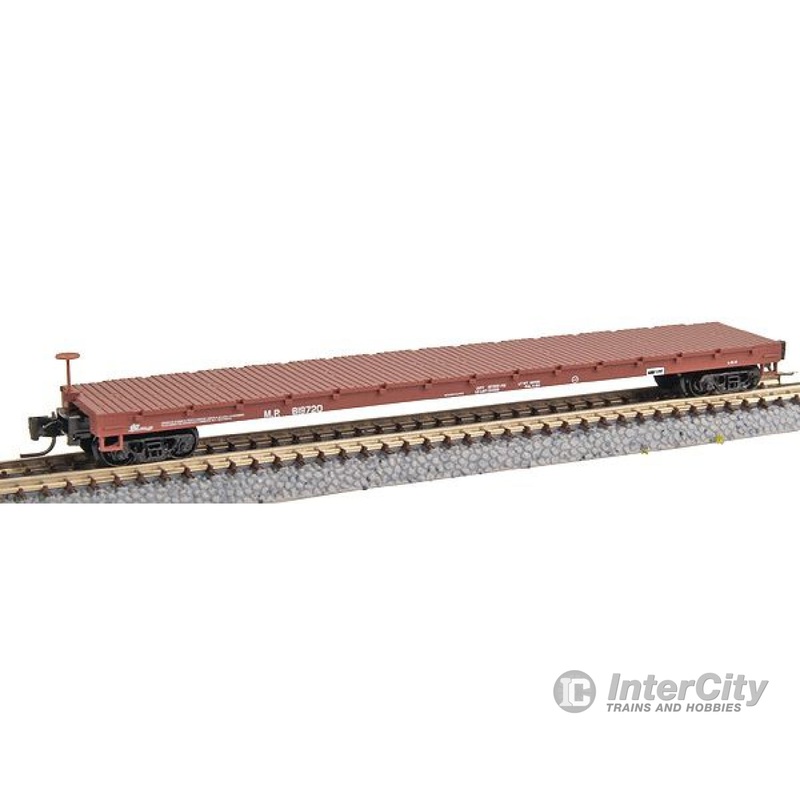 Micro Trains Z 52400030 60' Steel Flatcar w/Fuel Tank Load - Ready to Run -- Missouri Pacific #819729 (Boxcar Red)