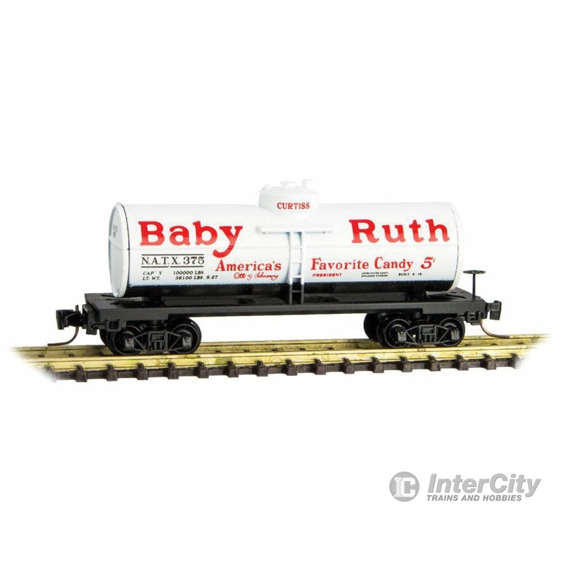 Micro Trains Z 53000380 40' Single-Dome Tank Car - Ready to Run -- Baby Ruth NATX #375 (white, red, black, #5 in Series)