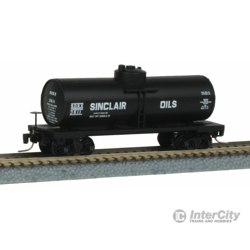 Micro Trains Z 53000410 40' Single-Dome Tank Car - Ready to Run -- Sinclair Oil SORX #3611 (black, white)
