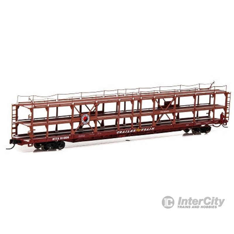 Athearn ATH14410 N Bulkhead Flat Cars F89-F Tri-Level Auto Rack, NP/RTTX RTTX 910809