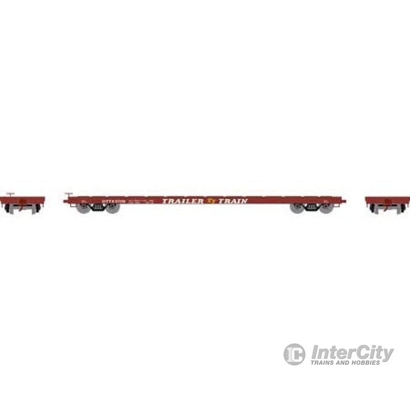 Athearn ATH97069 HO 60 Foot Flat Car 60' Flat Car, OTTX/Brown Logo 97058