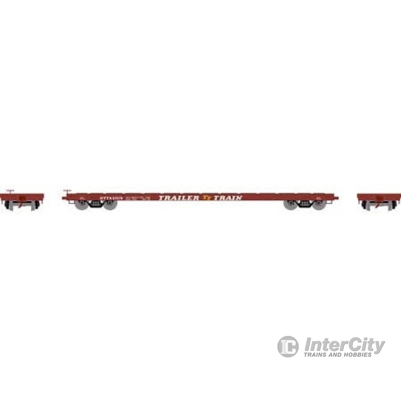 Athearn ATH97070 HO 60 Foot Flat Car 60' Flat Car, OTTX/Brown Logo 97079