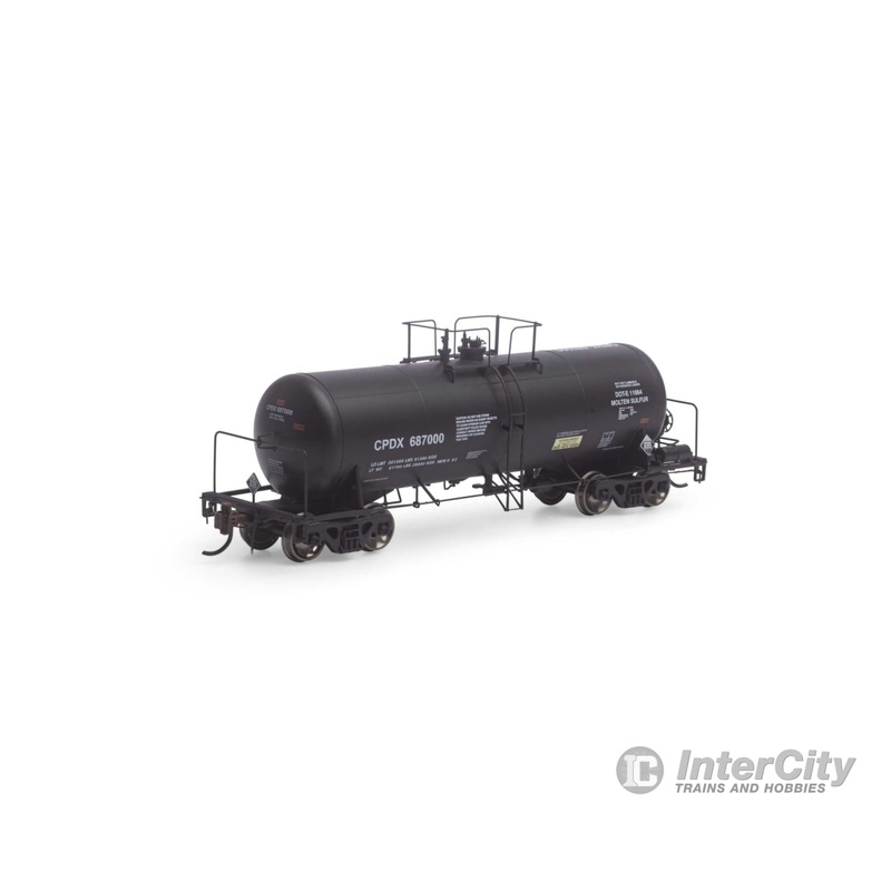Athearn HO ATHG25646 13600-Gallon Acid Tank Chevron #687000
