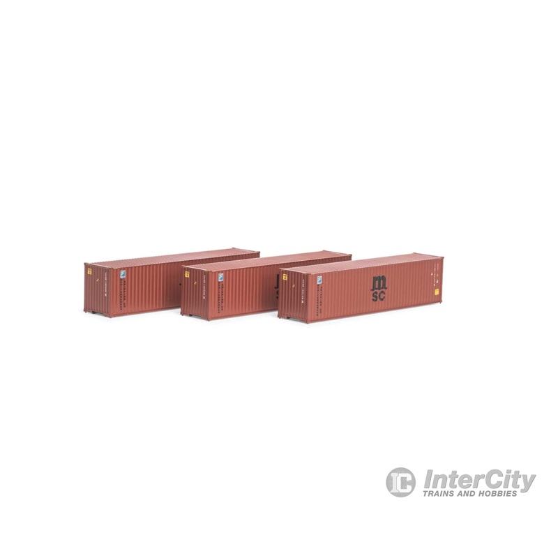 Athearn N 17439 N 40' Corrugated HC Container, MSC/Florens #2 (3)