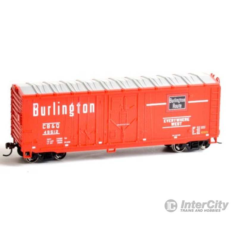 Athearn RND14496 HO 40 Foot Modern Box car Chicago, Burlington & Quincy 49512