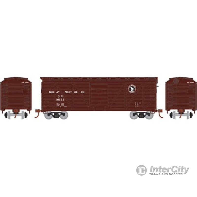 Athearn RND85725 HO 40 Foot Wood Box Car Great Northern 10562
