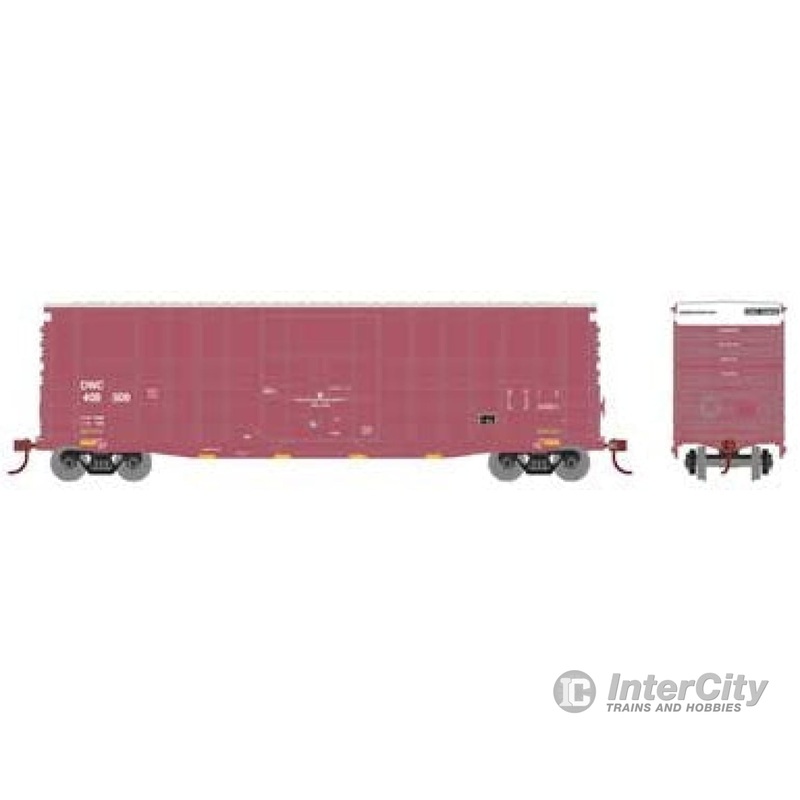 Athearn RND88078 HO 50' Hi Cube Waffle Side Box Car 50' Waffle HC Plug Door Box, CN/DWC 409500