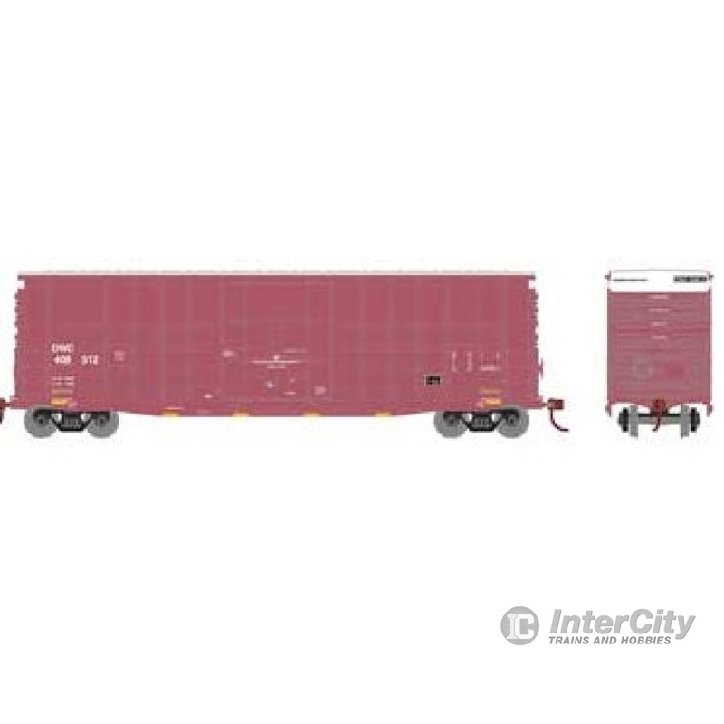 Athearn RND88079 HO 50' Hi Cube Waffle Side Box Car 50' Waffle HC Plug Door Box, CN/DWC 409500