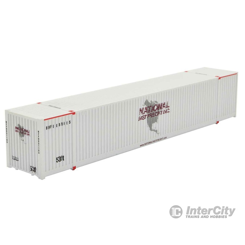 Micro Trains N 46900102 CIMC 53' Corrugated Container - Assembled -- National Containers NFFU 051105 (white, gray, red)