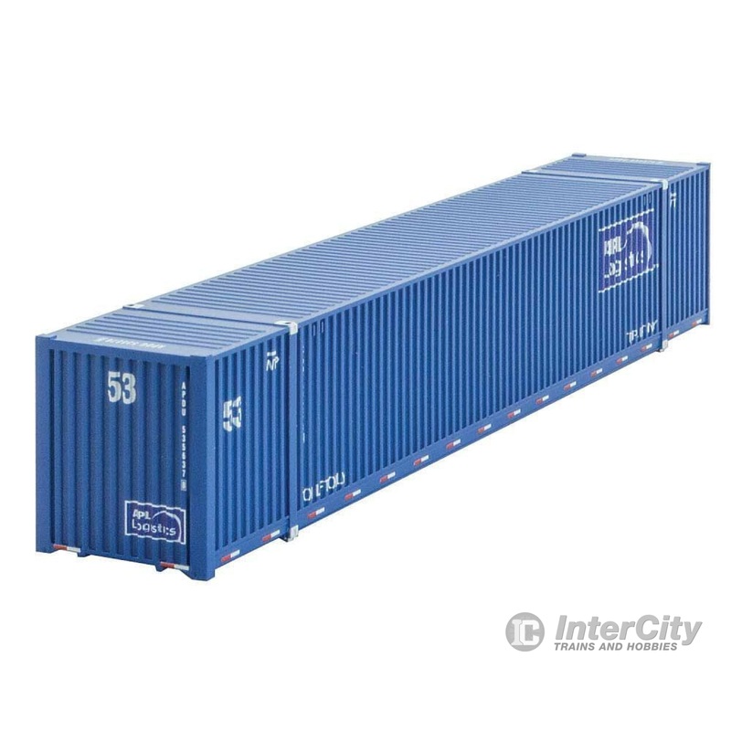Micro Trains N 46900122 CIMC 53' Corrugated Container - Assembled -- APL Logistics 5356378 (blue, white)