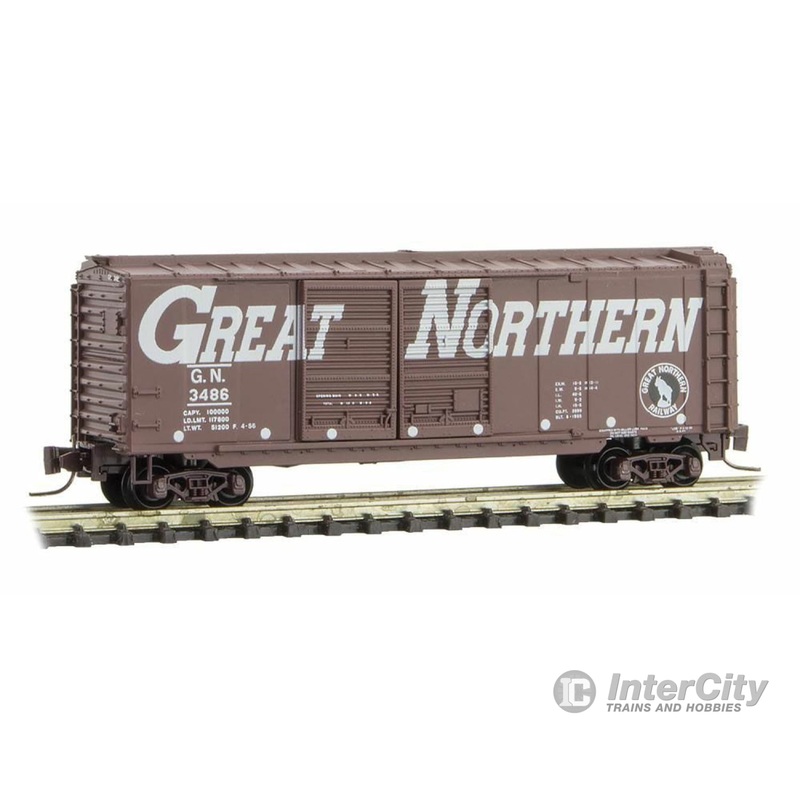 Micro Trains Z 50100230 Micro-Trains Z MTL 50100230 GN Great Northern Box Car #3486 Circus Series #2