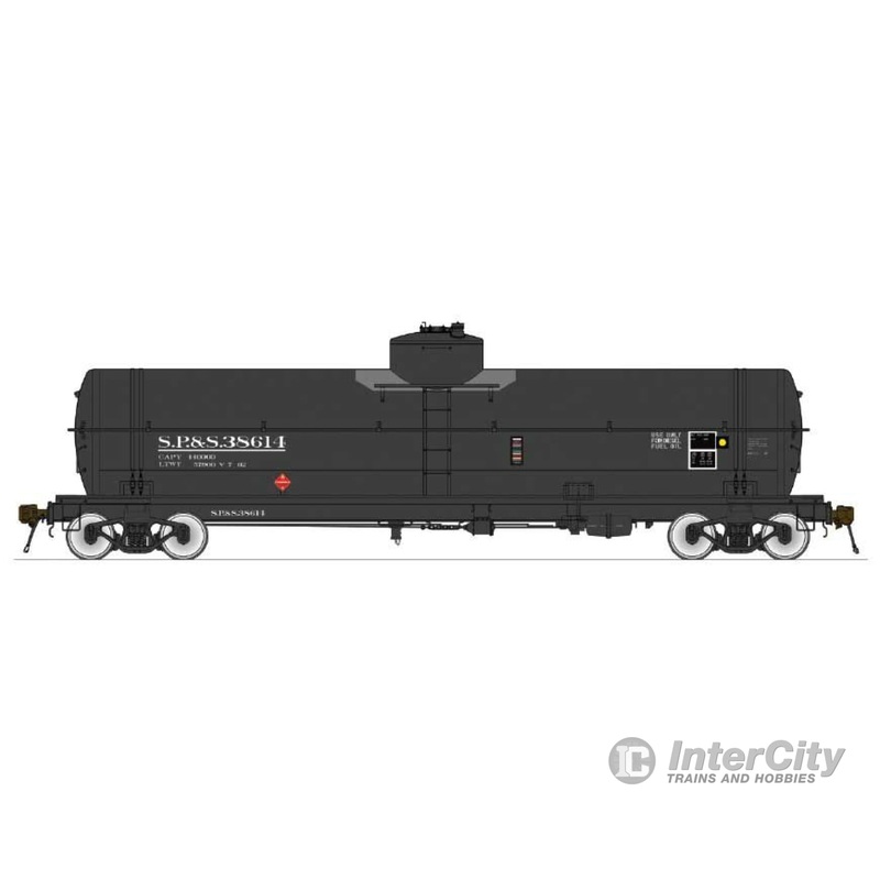 American Limited Models HO 1858 GATC Welded Tank Car - Ready to Run -- Spokane, Portland & Seattle 38618 (Late Scheme 1, black)