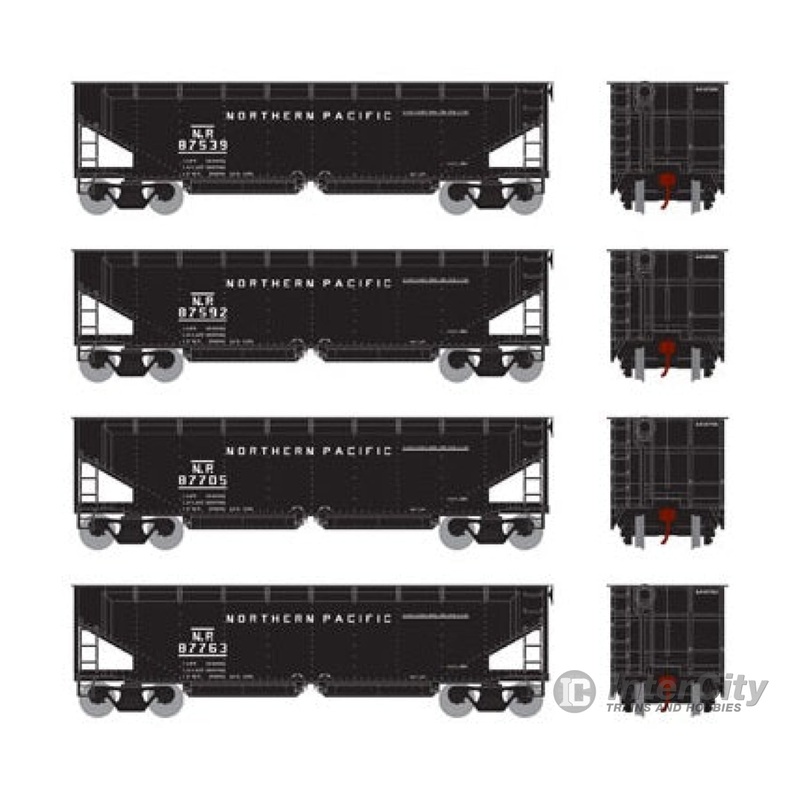 Athearn ATH14528 HO Ballast Hopper Northern Pacific Four Car Set