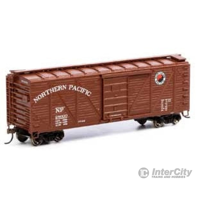 Athearn RND2891 HO 40 Foot Box Car with Youngstown Door Northern Pacific Upgraded Single Sheathed Box Car. NP 28030