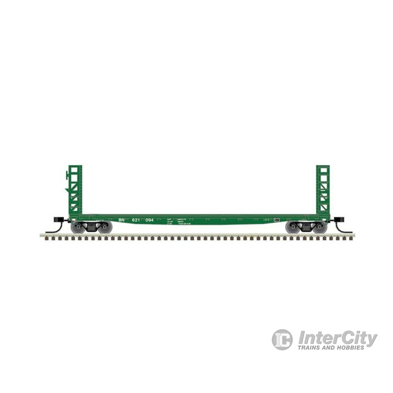 Atlas 50005791 N GSI-GSC 48' Bulkhead Flatcar - Ready to Run - Master(R) -- Burlington Northern 621094 (Cascade Green, white)