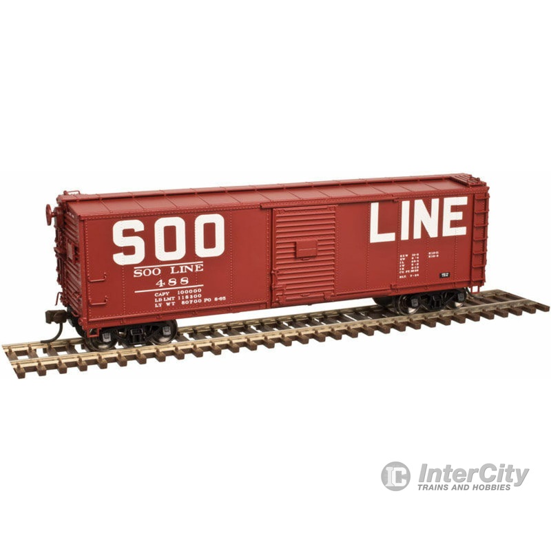 Atlas HO 20004350 USRA Steel Rebuilt Boxcar - Ready to Run - Master(R) -- Soo Line #488 (Boxcar Red, Squared Billboard Lettering)