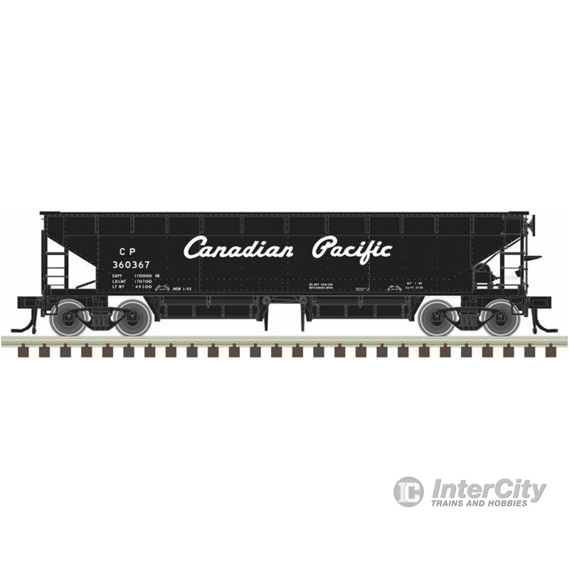 Atlas N 50003535 70-Ton Hart Ballast Car - Ready to Run - Master(R) -- Canadian Pacific #360367 (black, Script Lettering)