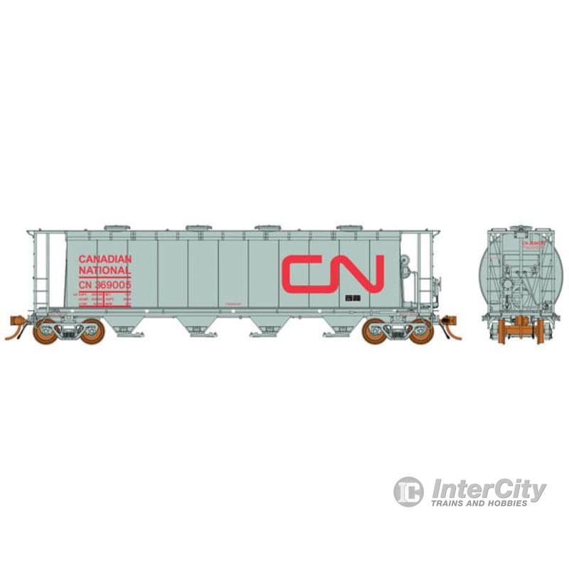 Rapido HO 127005A 3800 Cu. Ft. Cylindrical Covered Hopper - Ready to Run -- Canadian Pacific (black; Script Lettering, Random Number from Set #1)