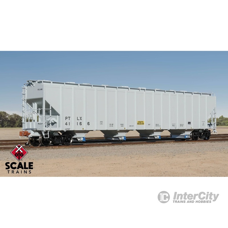 ScaleTrains SXT39447 Rivet Counter HO Scale Pullman-Standard 5820 Covered Hopper, GE Rail Services/PTLX/Dark Gray 41166