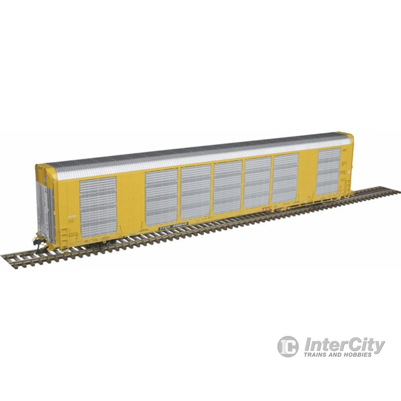 Atlas HO 20006443 Gunderson Multi-Max Enclosed Auto Rack - Ready to Run -- Trailer-Train #695646 (Rack #G100030; yellow, Red Logo)