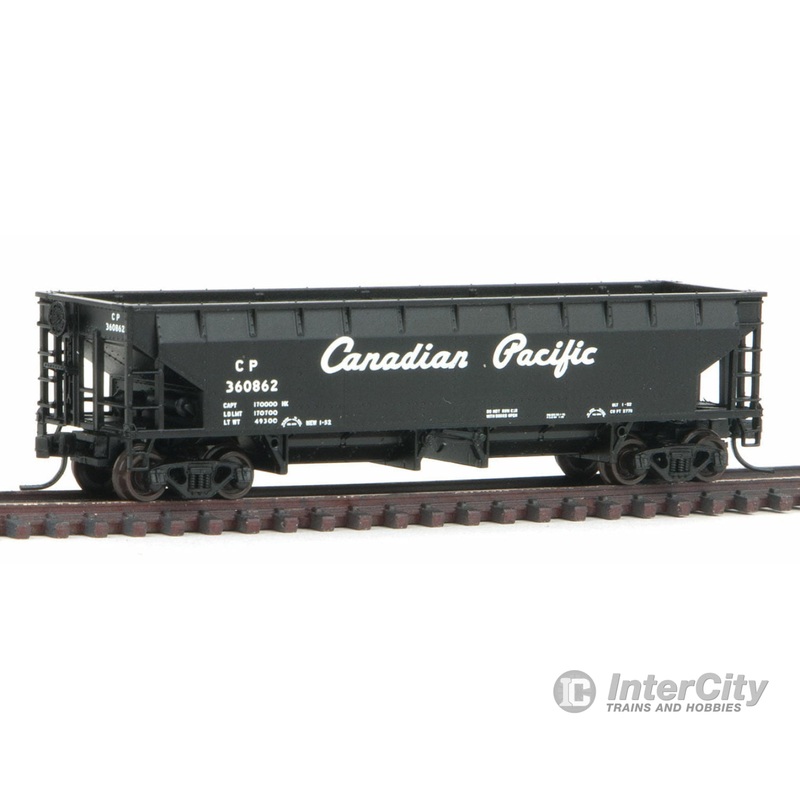 Atlas N 50003536 70-Ton Hart Ballast Car - Ready to Run - Master(R) -- Canadian Pacific #360862 (black, Script Lettering)