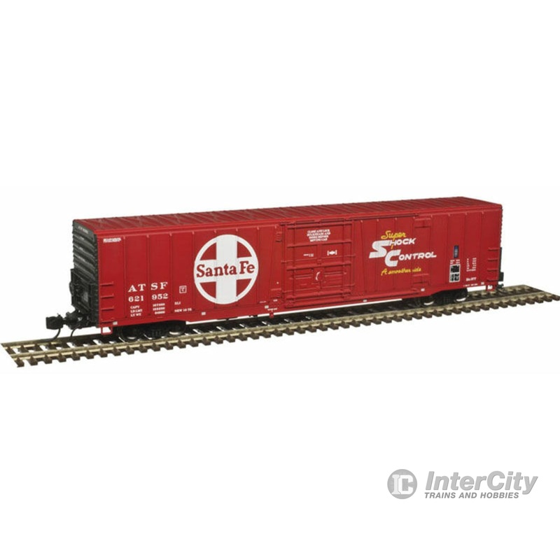 Atlas N 50003911 Class BX-177 Plug-Door Boxcar - Ready to Run - Master(R) -- Santa Fe #621799 (As-Delivered; red, black, white; Large Logo)