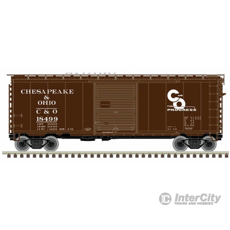 Atlas N 50003966 PS-1 40' Boxcar w/6'Door - Ready to Run - Master(R) -- Chesapeake & Ohio 18293 (Boxcar Red, Progress Logo)