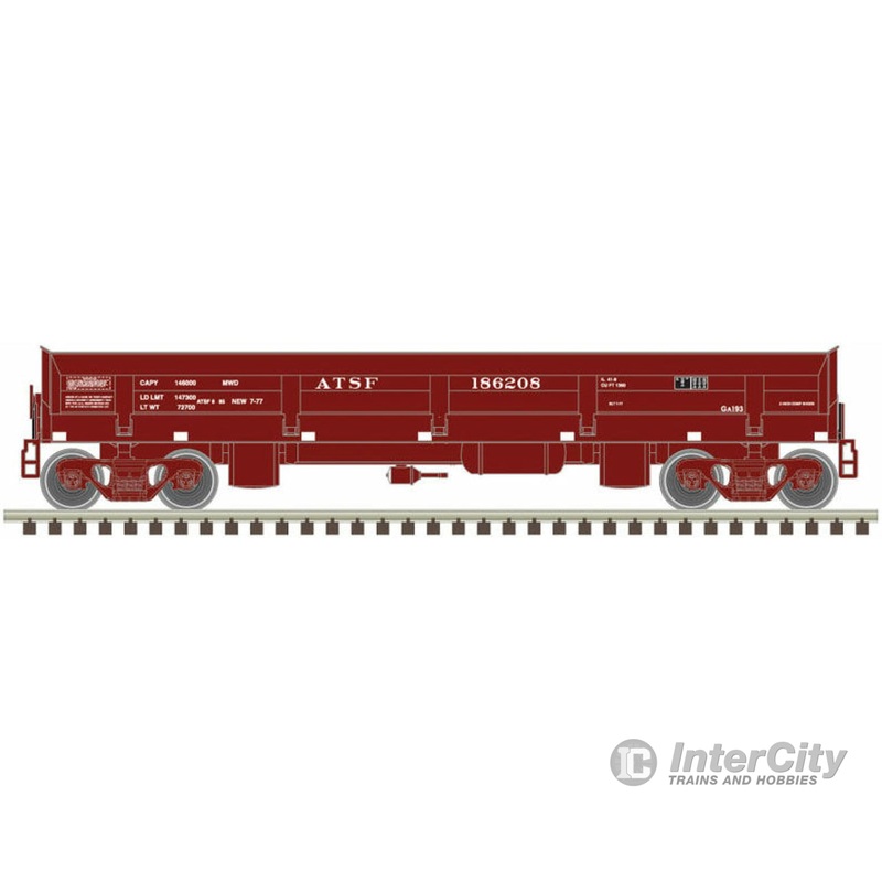 Atlas N 50005267 Difco Side-Dump Car - Ready-to-Run - Master(R) -- Santa Fe 186205 (Boxcar Red)
