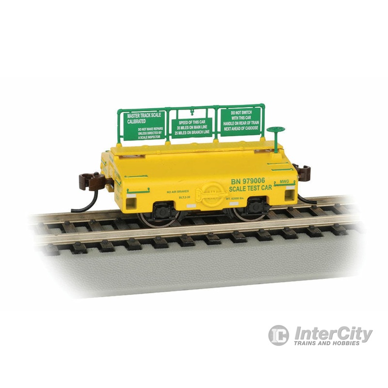 Bachmann 74402 Scale Test Weight Car - Ready to Run -- Burlington Northern #979006 (yellow, green)