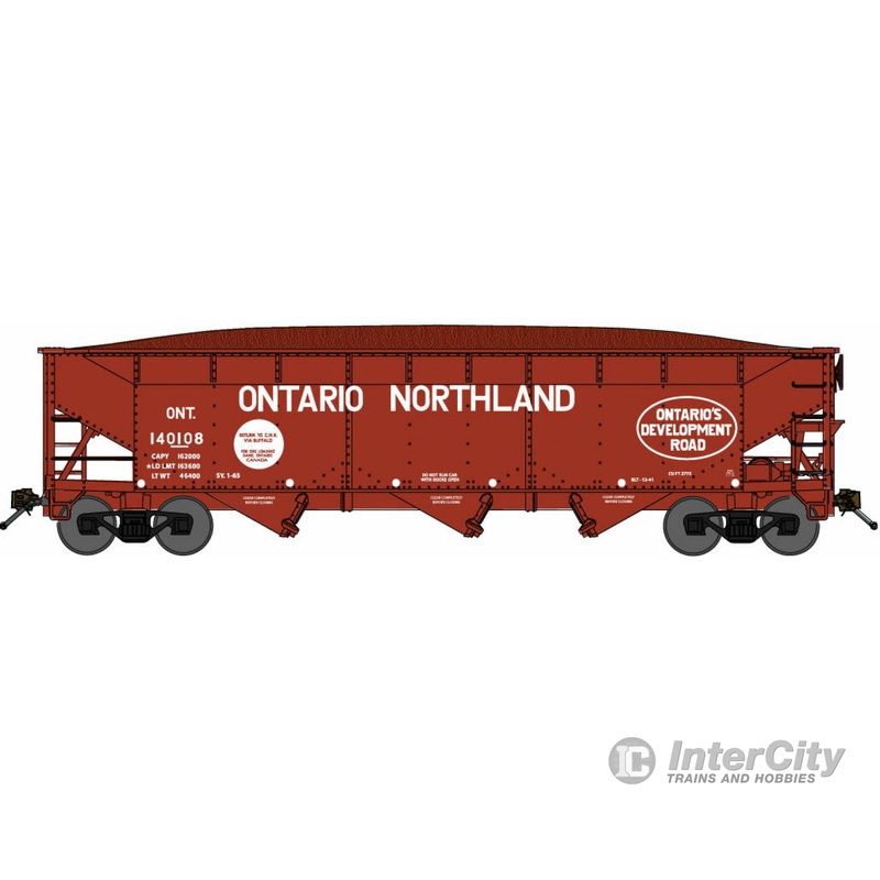 Bluford Shops N 73861 Ontario Northland 3-Bay Hopper w Load. Rd# 140108