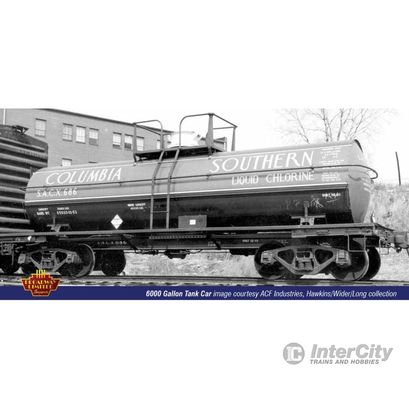 Broadway Limited Imports HO 6121 ACF Type 27/ICC-105 6,000-Gallon Tank Car 4-Pack - Ready to Run -- Columbia Southern