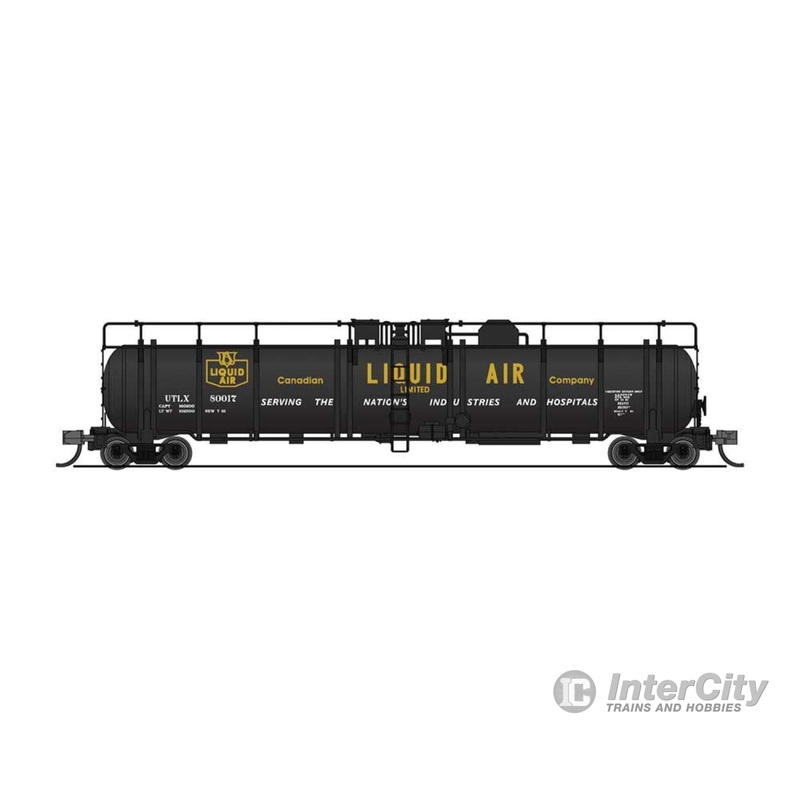 Broadway Limited Imports N 3825 High-Capacity Cryogenic Tank Car 2-Pack - Ready to Run -- Canadian Liquid Air Co. (black, yellow)