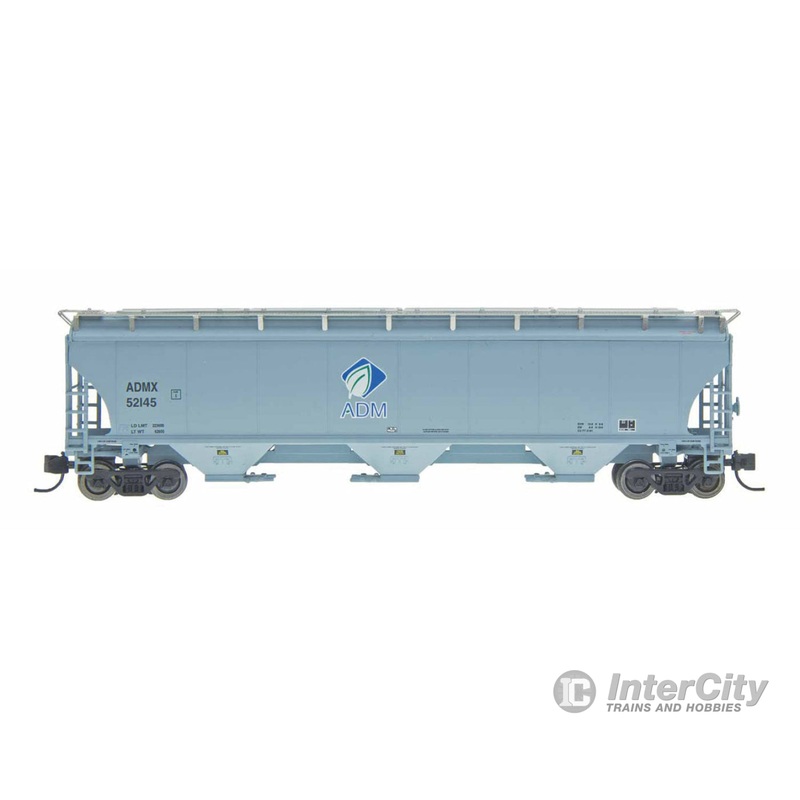 Intermountain HO 472111 Trinity 5161 Cubic Foot Covered Hopper Archer-Daniels-Midland (gray, blue, Leaf Logo)