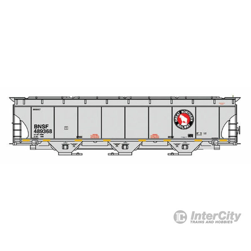 Intermountain HO 472144 Trinity 5161 Cubic Foot Covered Hopper BNSF Railway (Great Northern Legacy Scheme, gray, Rocky Logo)