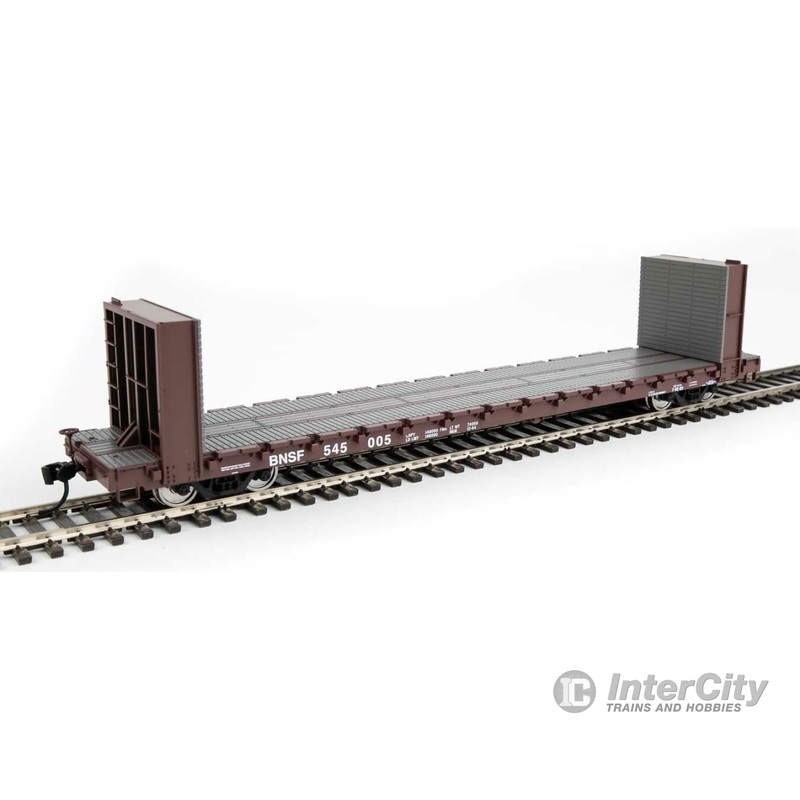 Walthers Mainline 5857 60' Pullman-Standard Bulkhead Flatcar (48' IL) - Ready to Run -- BNSF #545005