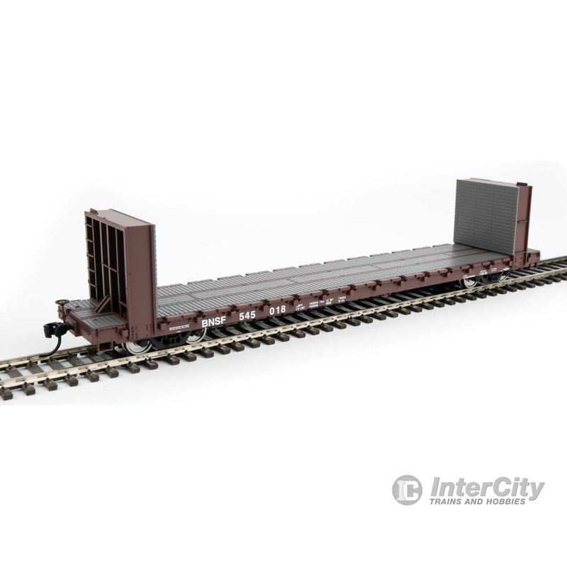 Walthers Mainline 5858 60' Pullman-Standard Bulkhead Flatcar (48' IL) - Ready to Run -- BNSF #545018