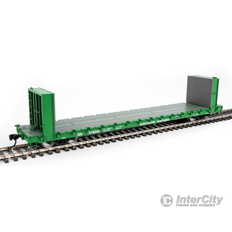 Walthers Mainline 5862 60' Pullman-Standard Bulkhead Flatcar (48' IL) - Ready to Run -- Burlington Northern #616046