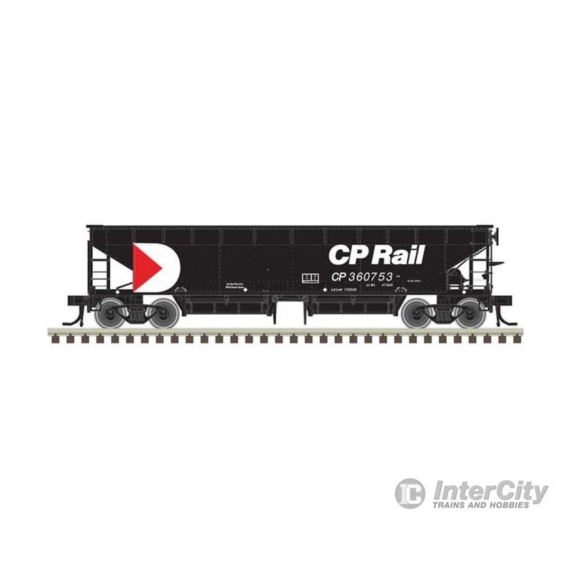 Atlas 50006613 70-Ton Hart Ballast Car - Ready to Run - Master(R) -- Canadian Pacific #360986 (black, white, red)