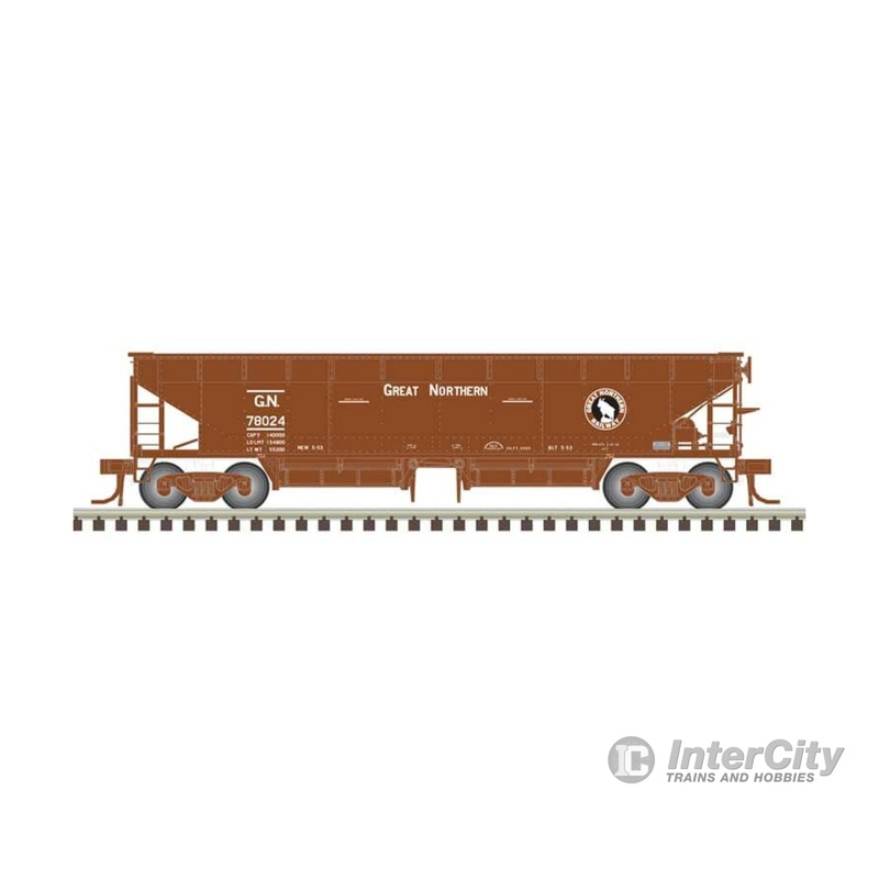 Atlas 50006615 70-Ton Hart Ballast Car - Ready to Run - Master(R) -- Great Northern #78069 (Mineral Red, black, white)