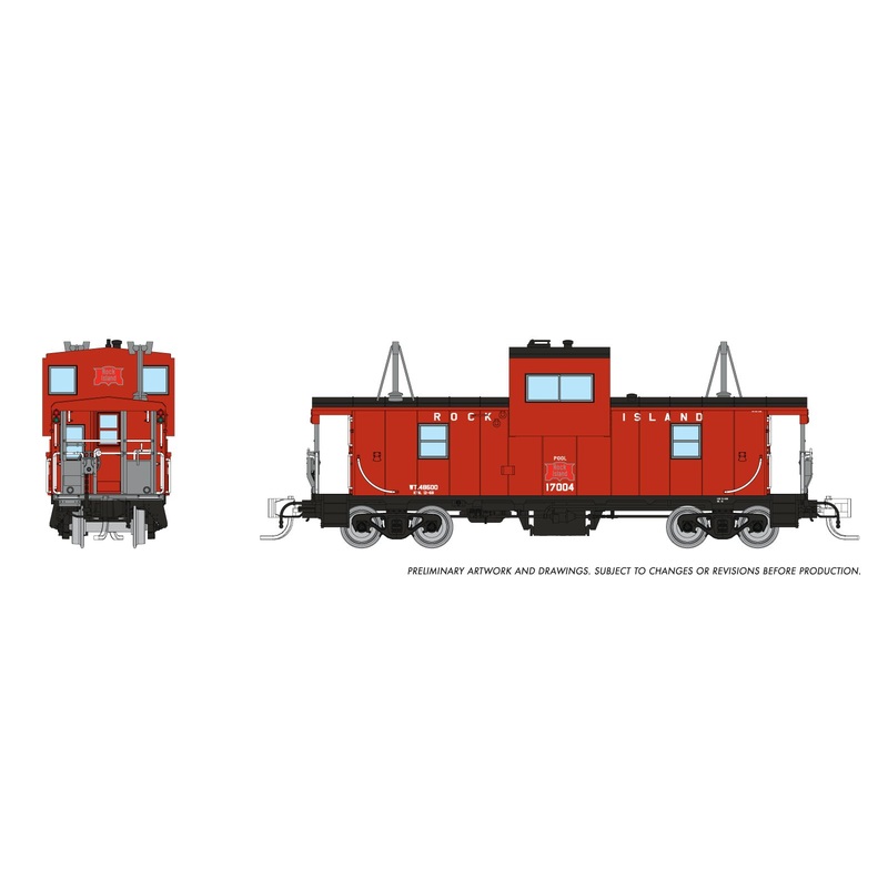 Rapido 510037 N Wide Vision Caboose: Rock Island: #17004