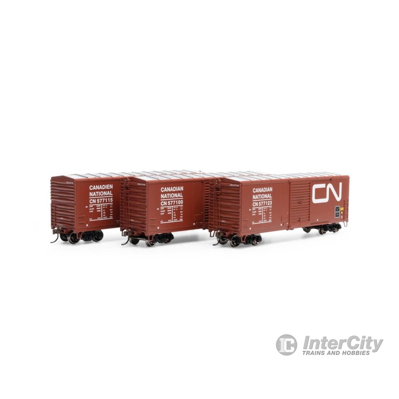 Athearn ATH69444 HO 40' Modern Box Car, CN #577100 / #577115 / #577123 (3)