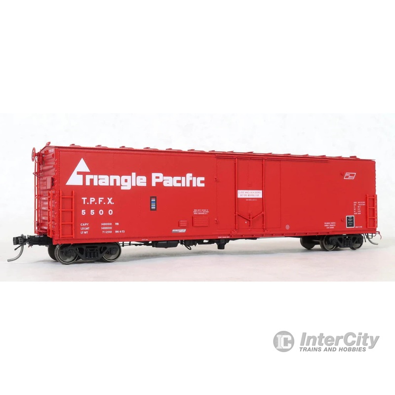 Moloco HO 51005 TPFX (Triangle Pacific) Repaint RN 4-73, PCF 50' RB Plt B 10-0 Offset Door, Insulated - TPFX 5500 (Triangle Pacific)