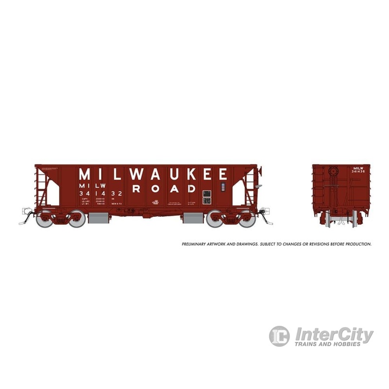 Rapido 158010 HO NSC Ballast Car: Milwaukee Road: 6-pack