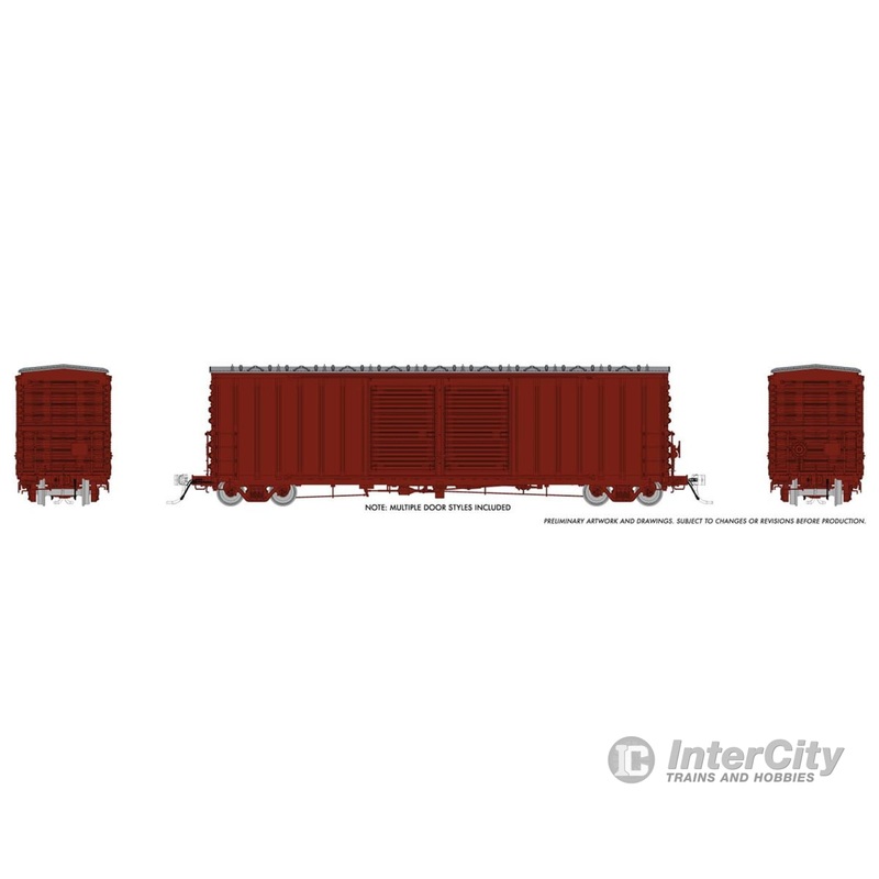 Rapido 170099 HO PCF B70 Boxcar: Brown, Unlettered - Single Car