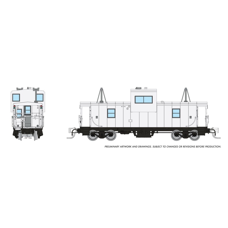 Rapido 510097 N Wide Vision Caboose: Painted, Unlettered - White