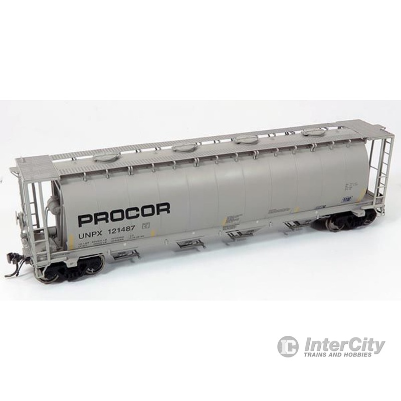 Rapido HO 127030A 3800 Cu. Ft. Cylindrical Covered Hopper - Procor (Black Logo)