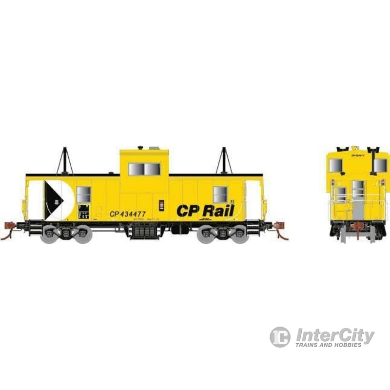 Rapido Trains HO 110129 CP Angus Shops Caboose - Ready to Run - Canadian Pacific 434539 (yellow, black, white, Multimark)