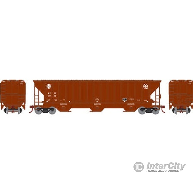 Athearn ATH15539 HO PS 4740 Cu Ft 3 Bay Center Flow Hopper Santa Fe 317115