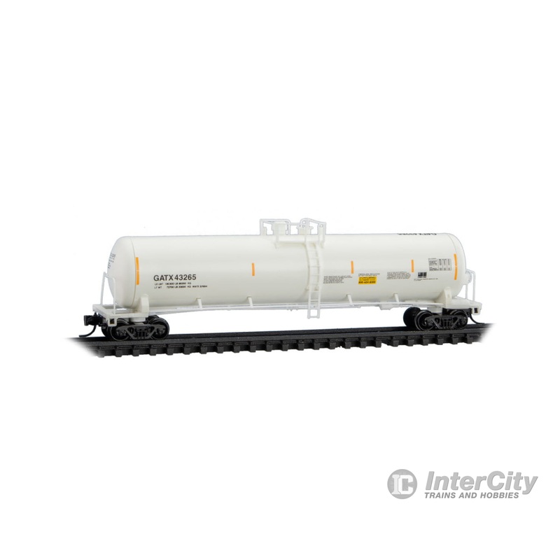 Micro Trains N 11000660 56' General-Service Tank Car - General American Transportation GATX #43265 (white, yellow conspicuity marks