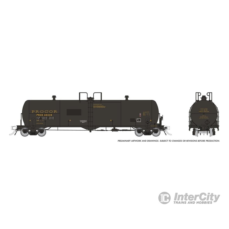 Rapido 135025A HO Procor 20K gal Tank Car: PROX - Late w/ Old Logo: Single Car